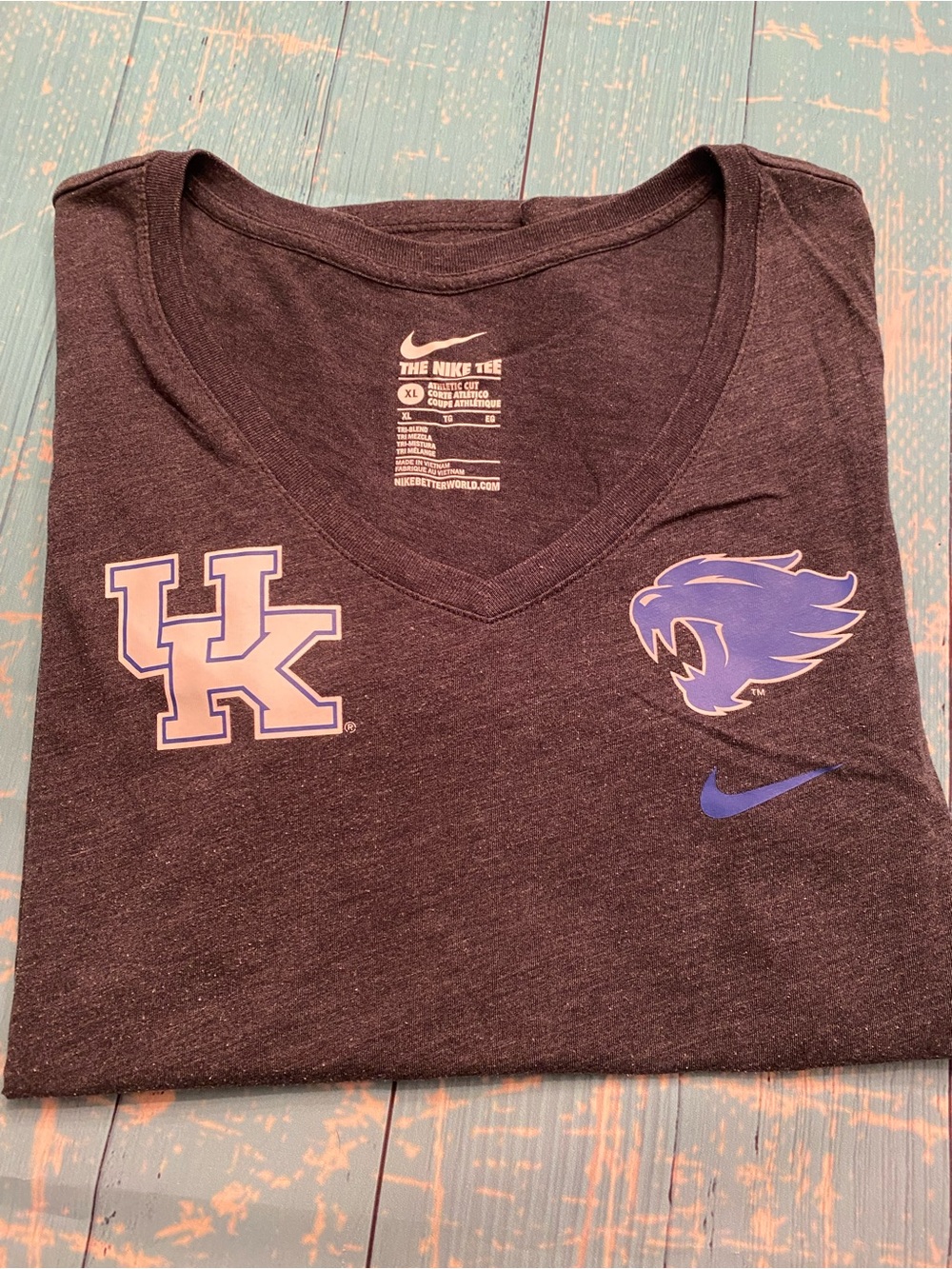 Nike Dark Gray V-Neck University of Kentucky Graphic Tee